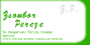 zsombor percze business card